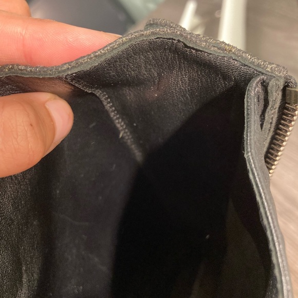 Zanotti knee high coated cotton leather versatile boots - Picture 15 of 16